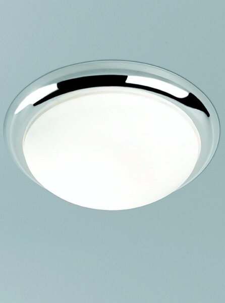 Franklite CF5741 3 Light Flush Ceiling Light In Chrome With Matt White Glass - Diameter: 420mm