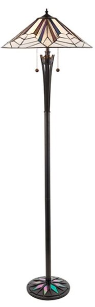 Interiors 1900 63934 Astoria Tiffany 2 Light Floor Light With Shade