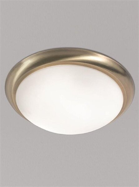 Franklite CF5743 3 Light Flush Ceiling Light In Bronze With Matt White Glass - Diameter: 420mm