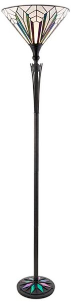 Interiors 1900 63933 Astoria Tiffany 1 Light Uplighter Floor Light With Shade