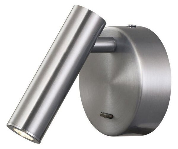 Mantra M6076 Prea 1 Light Switched Wall Light In Satin Nickel