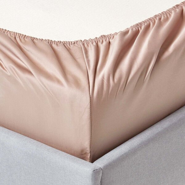 Moonlight Beige Egyptian Cotton Fitted Sheet 1000 TC, Single