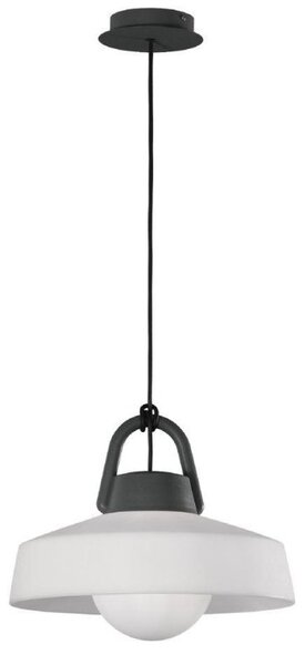Mantra M6212 Kinke 1 Light Outdoor Bowl Pendant Light In Anthracite