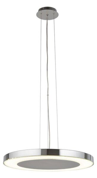 Searchlight 3090-50CC Lexi One Light Ceiling Pendant Light In Chrome With Crushed Glass -Width: 500mm