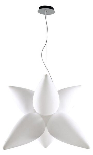 Mantra M1492 Palma 6 Light Outdoor Ceiling Pendant In Matt And Opal White