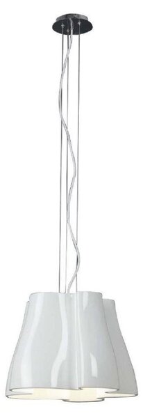 Mantra M3720 Miss 3 Light Ceiling Pendant In Chrome And Gloss White