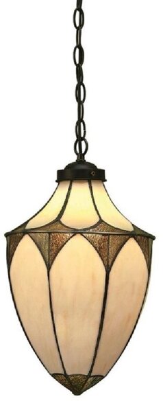 Interiors 1900 63974 Brooklyn Tiffany Acorn 1 Light Medium Ceiling Pendant In Cream