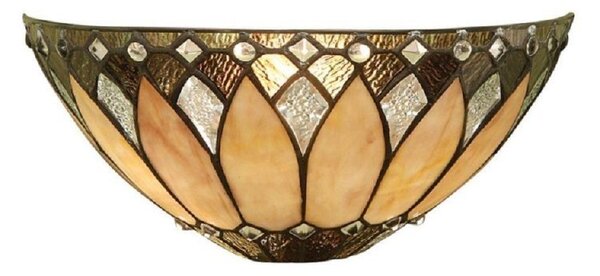Interiors 1900 63983 Brooklyn Tiffany 1 Light Wall Light In Cream