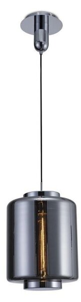 Mantra M6194 Jarras 1 Light Medium Ceiling Pendant Light In Chrome And Ash Grey - Dia: 300mm