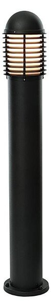Saxby CH200E27BK Louvre Outdoor Bollard Light in Matt Black IP44