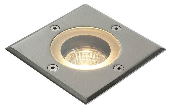Saxby 52211 Pillar Square Outdoor Floor Light Stainless Steel IP44