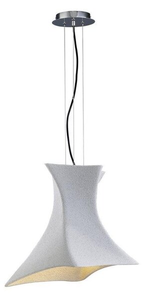 Mantra M5071 Twist 1 Light Ceiling Pendant In Cement And Chrome Effect