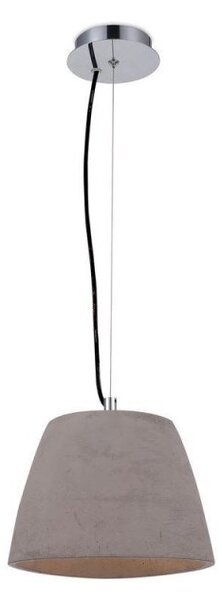 Mantra M4825 Triangle 1 Light Small Ceiling Pendant In Chrome And Cement - Dia: 220mm