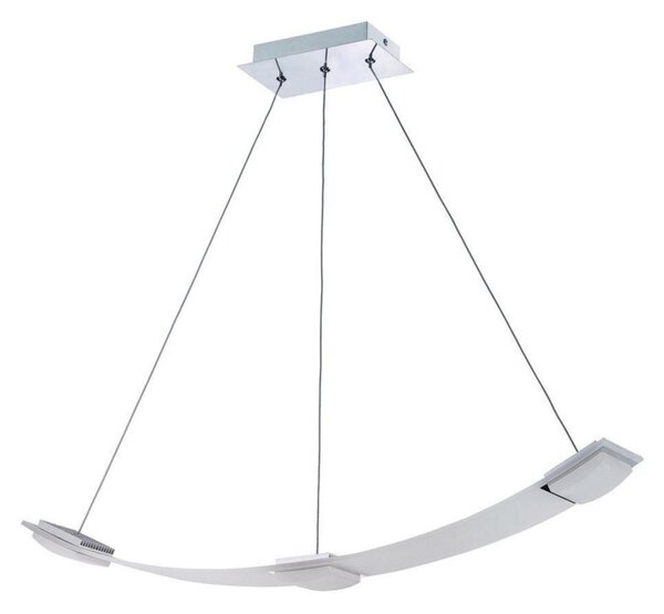 Mantra M8330 Thea 3 Light LED Linea Pendant Light In Satin Aluminium