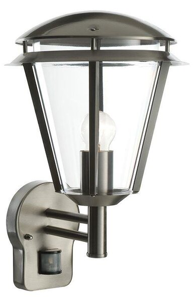 Saxby 49945 Inova PIR Outdoor Wall Light in Brushed Stainless Steel IP44