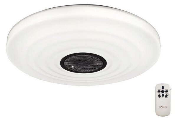 Mantra M5878 Ondas LED Tuneable Flush Ceiling Light With Speaker In White