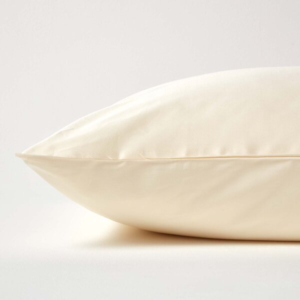 Cream European Pillowcase Organic Cotton 400 TC, 40 x 40 cm