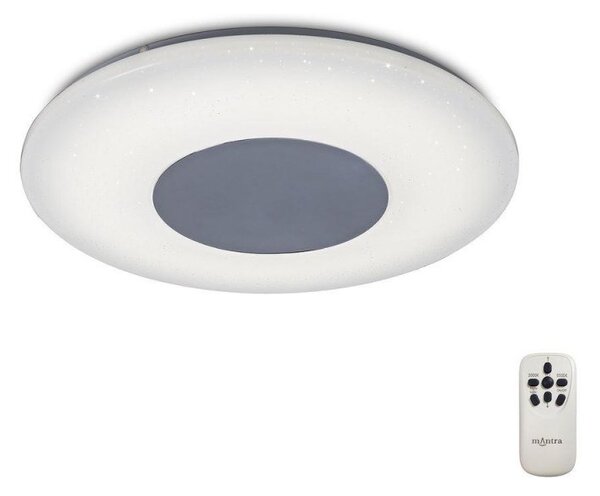 Mantra M5933 Reef LED Tuneable Flush Ceiling Light In Chrome - Dia: 450mm