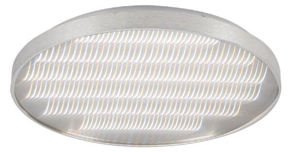 Mantra M5342 Reflex LED Large Round Flush Ceiling Light In Aluminium And White