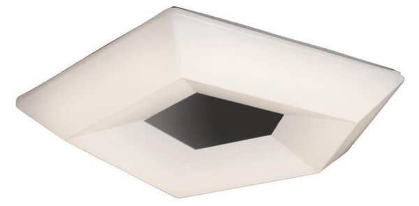 Mantra M3795 City LED Large Flush Ceiling Light In Chrome And White - Length: 650mm