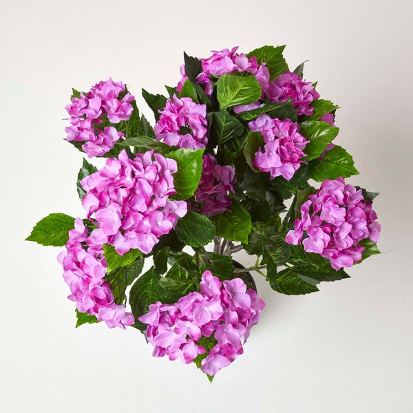 Homescapes Artificial Fuchsia Pink Hydrangea in Pot, 85 cm