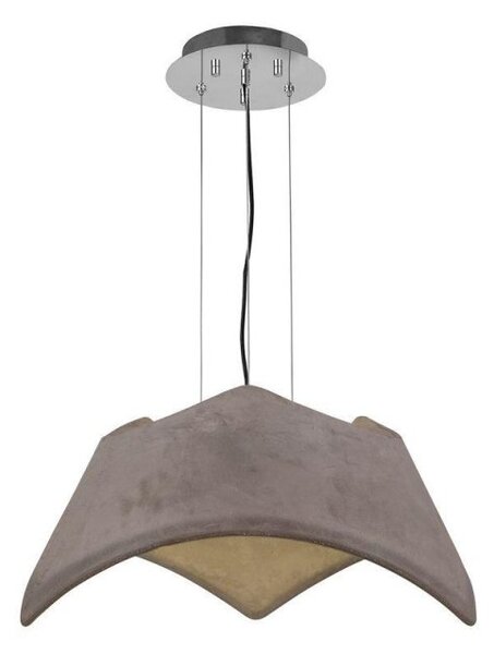 Mantra M4815 Maui 3 Light Ceiling Pendant Light In Chrome And Cement Effect