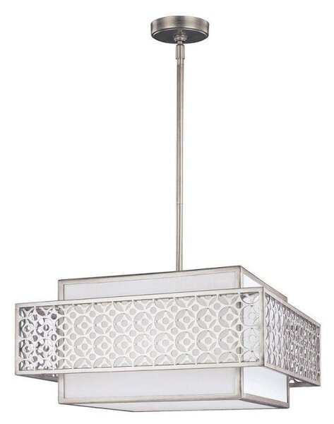 FE/KENNEY/3P Kenney 3 Light Ceiling Pendant Light In Sunrise Silver