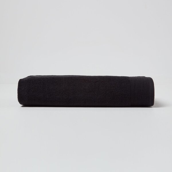 Homescapes Black Supreme Bath Sheet 700 GSM Egyptian Cotton