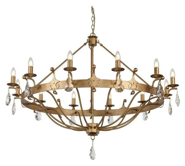 Elstead WINDSOR12 Windsor 12 Light Ceiling Chandelier Light In Gold Patina