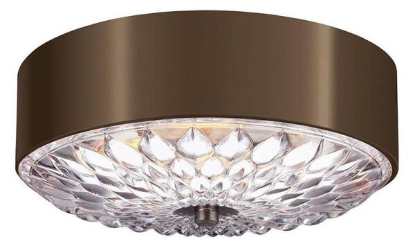 FE/BOTANIC/F/S Botanic 3 Light Small Flush Ceiling Light In Dark Aged Brass - Dia: 352mm