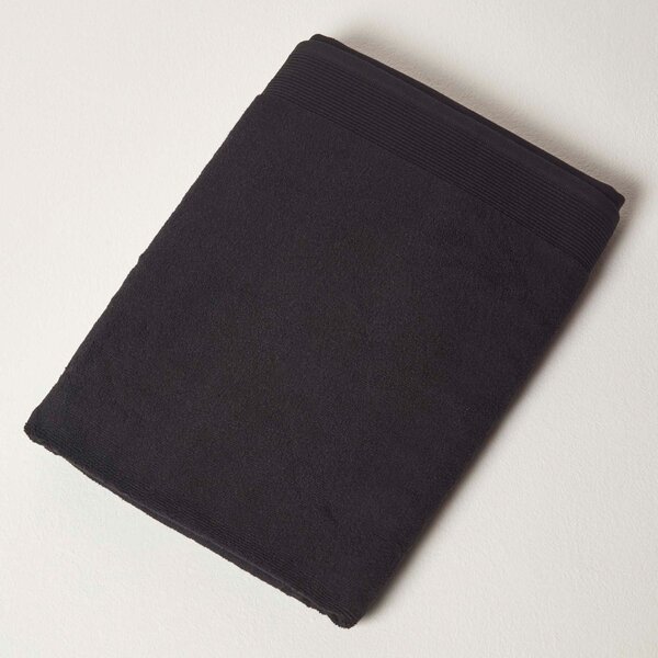 Homescapes Black Supreme Jumbo Towel 700 GSM Egyptian Cotton