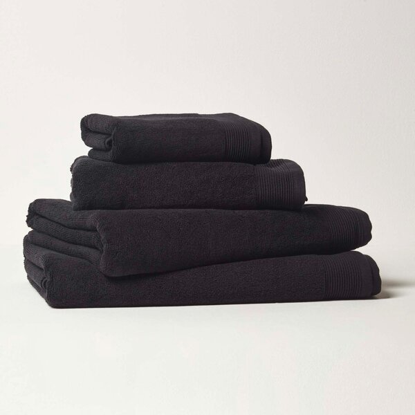 Homescapes Black 700 GSM Egyptian Cotton 4 Piece Towel Bale