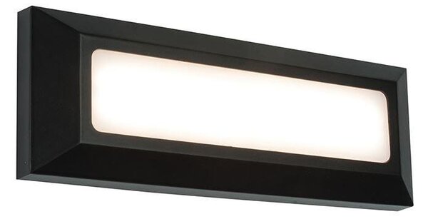 Saxby 61211 Severus Rectangle Guide Outdoor Wall Light in Black