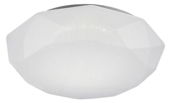 Mantra M5971 Diamante ii Medium LED Pure White Flush Ceiling Light In White - Dia: 410mm
