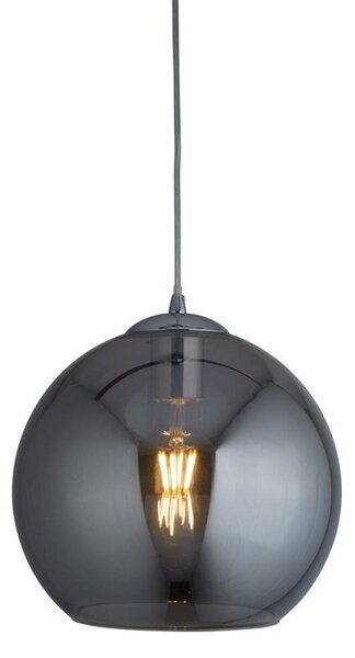 Searchlight 1632SM Balls One Light Celing Pendant In Chrome And Smoked Glass - Width: 300mm