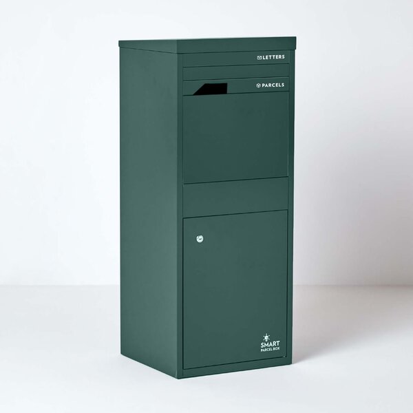 Homescapes Large Front & Rear Access Green Smart Parcel Box