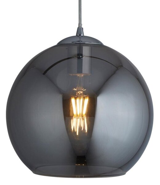 Searchlight 1621SM Balls One Light Celing Pendant In Chrome And Smoked Glass - Drop - 1200mm