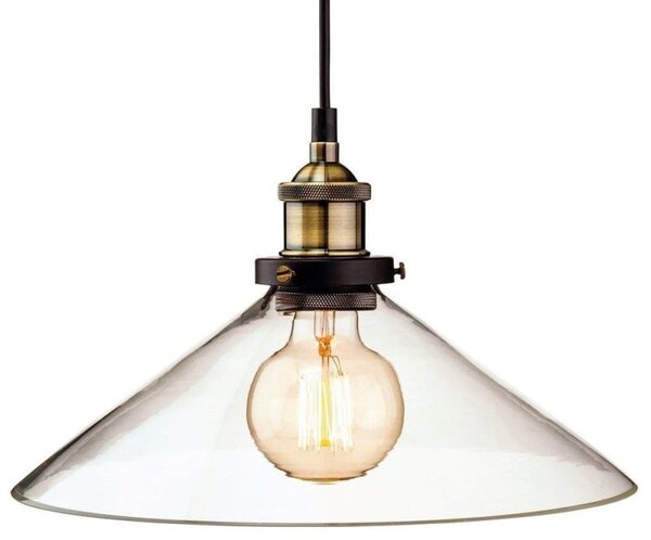Firstlight Modern Vintage Style Glass Ceiling Pendant Light Shade - 3473AB