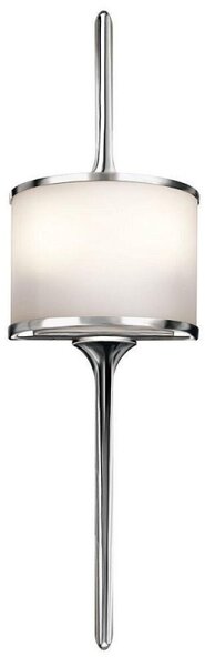 KL/MONA/S PC Mona 2 Light Wall Light In Polished Chrome - Height: 559mm