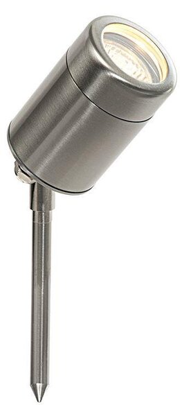 Saxby ST5011 Odyssey Outdoor Ground Spike Light in Brushed Stainless Steel