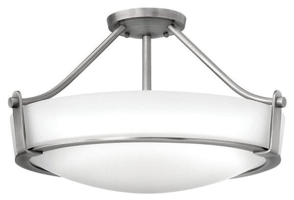 HK/HATHAWAY/SFS N Hathaway 3 Light Semi Flush Ceiling Mount Light In Antique Nickel