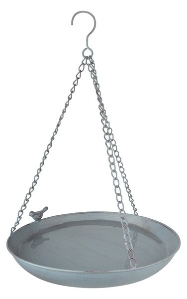 Fallen Fruits Grey Metal Hanging Bird Bath