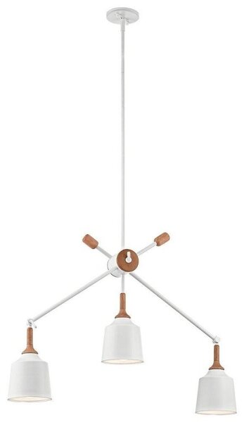 KL/DANIKA3 Danika 3 Light Linear Ceiling Chandelier Light In White