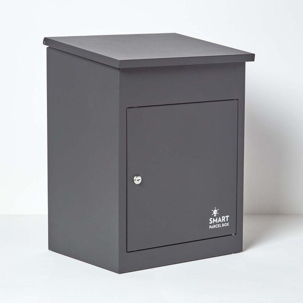 Homescapes Medium Front Access Dark Grey Smart Parcel Box