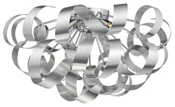 Dar RAW0550 Rawley 5 Light Brushed Aluminium Ceiling Light