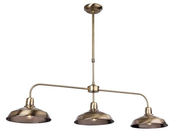 Firstlight Lounge 3407AB Antique Brass 3 Light Bar Pendant Ceiling Light