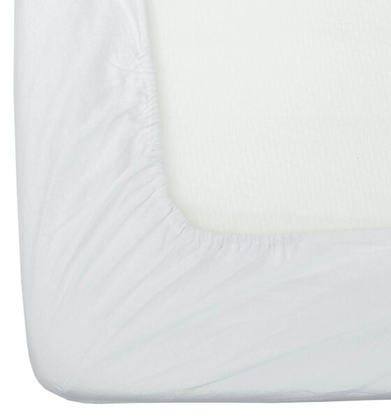 White Brushed Cotton Fitted Sheet 100% Cotton Luxury Flannelette, Single