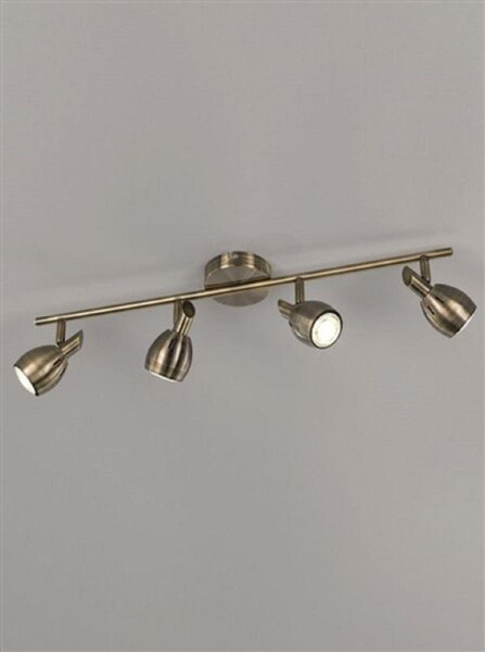 SP9014 Lazio 4 Light Bar Ceiling Light In Bronze With Fully Adjustable Spotlights
