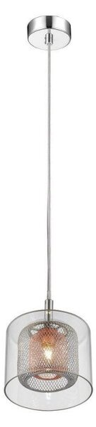Impex PGH606101/01/CU/CH Laure One Light Ceiling Pendant Light In Chrome And Copper
