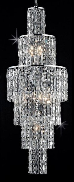 Impex CF03220/06/CH New York Six Light Ceiling Pendant Light In Chrome